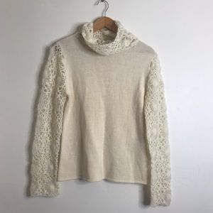 MICHELLE NICOLE••Wool crochet knit sweater